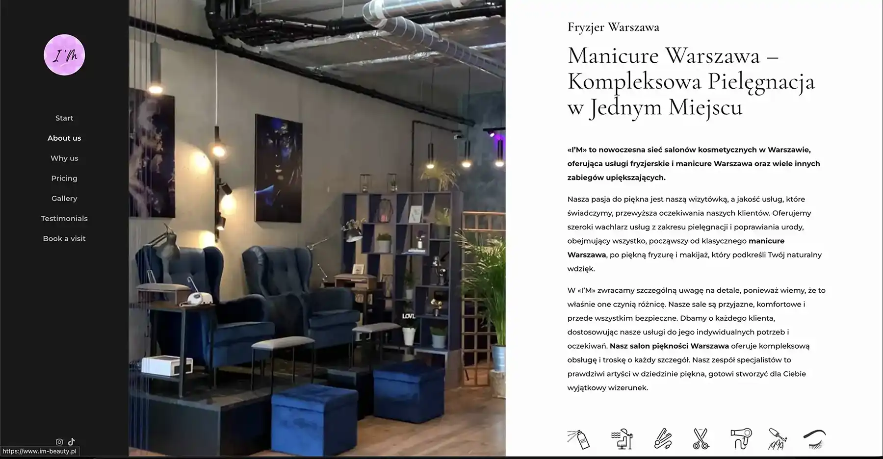 Pedicure service page