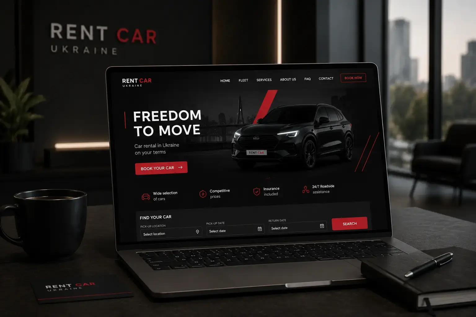 Rental Car Website Design in Israel