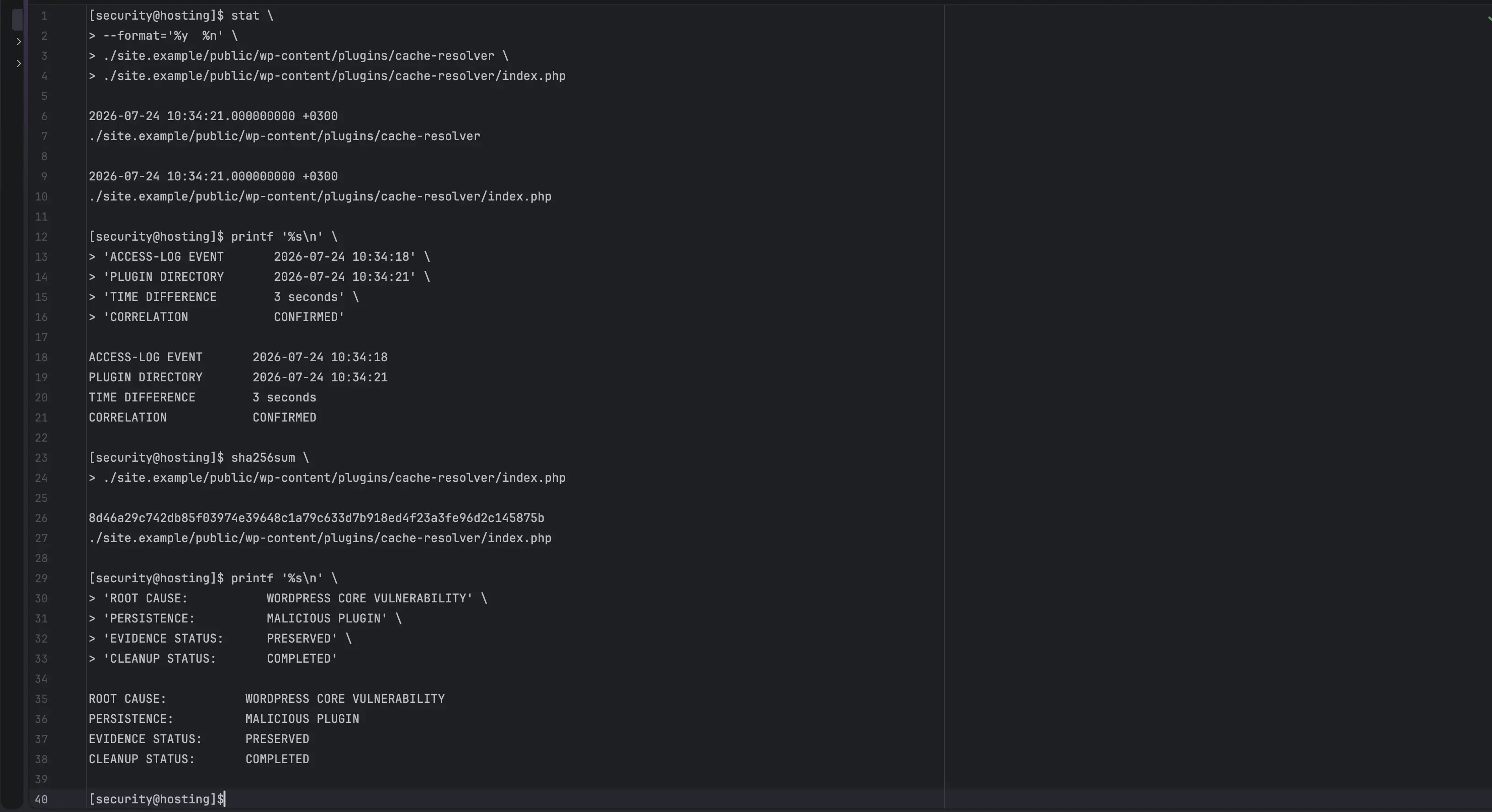 WordPress Exploit Request Sequence